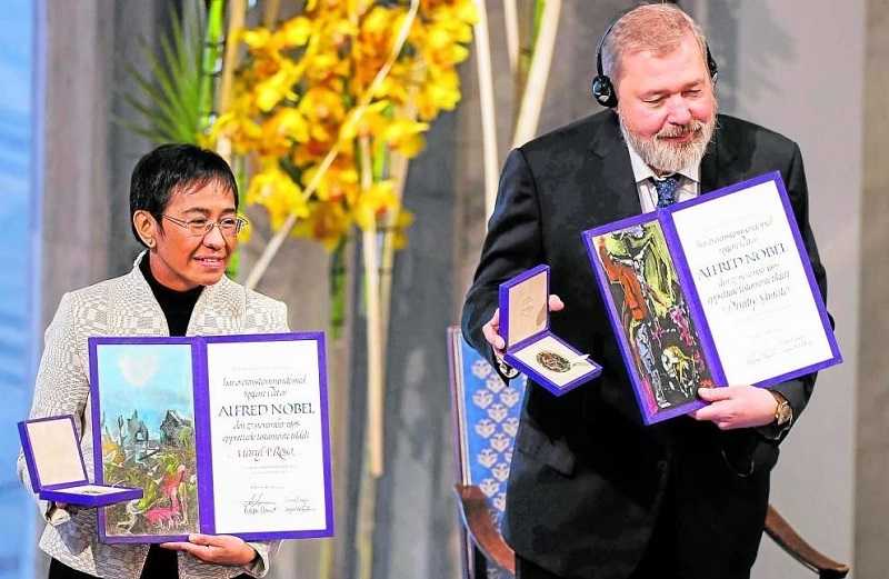 Ressa dan Muratov Terima Anugerah Nobel Perdamaian