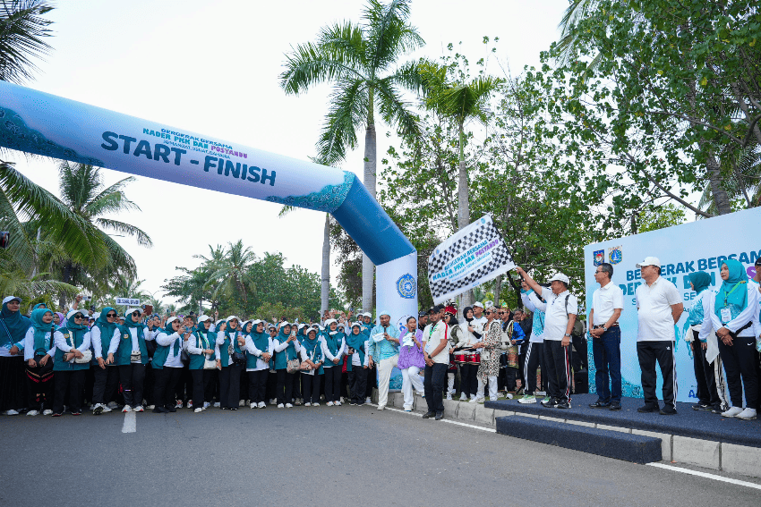 Ribuan Kader TP PKK dan Posyandu Lakukan Gerak Bersama Ciptakan Semangat Sehat dan Bahagia