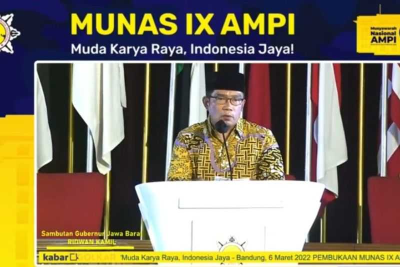 Ridwan Kamil Doakan Airlangga Jadi Presiden di Munas AMPI