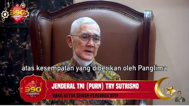 Saat Mantan Wapres Tri Sutrisno Kunjungi Panglima TNI Andika Perkasa