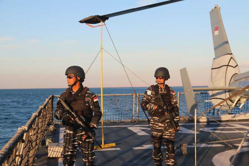 Satgas MTF TNI AL Terus Tingkatkan Kewaspadaan Lintasi Teluk Aden, Somalia