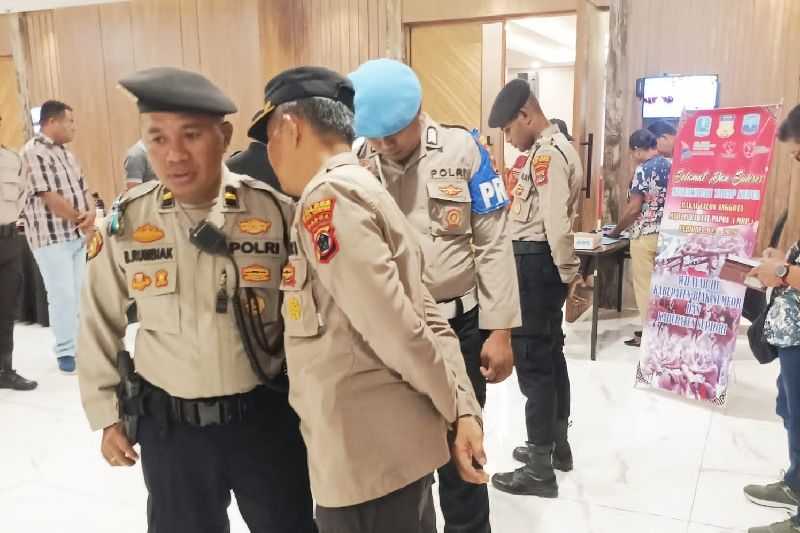 Sebanyak 20 Personel Polres Biak Jaga Pengamanan Pemilihan Calon Anggota Majelis Rakyat Papua