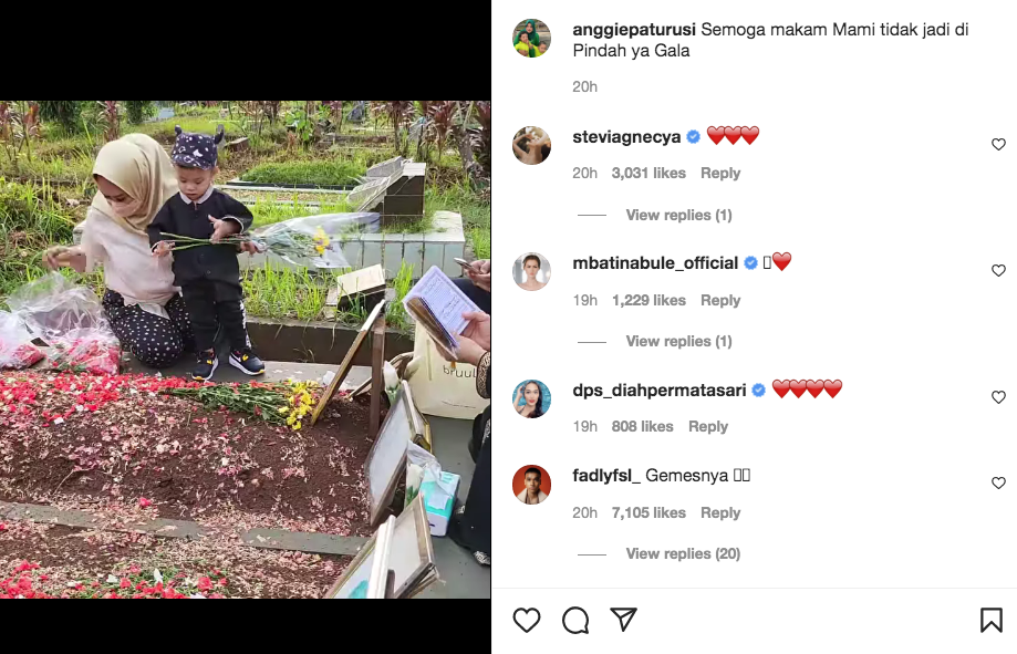 Sebelum Makam Dipindahkan, Akhirnya Gala Sky Ziarah ke Makam Vanessa Angel & Bibi Andriansyah