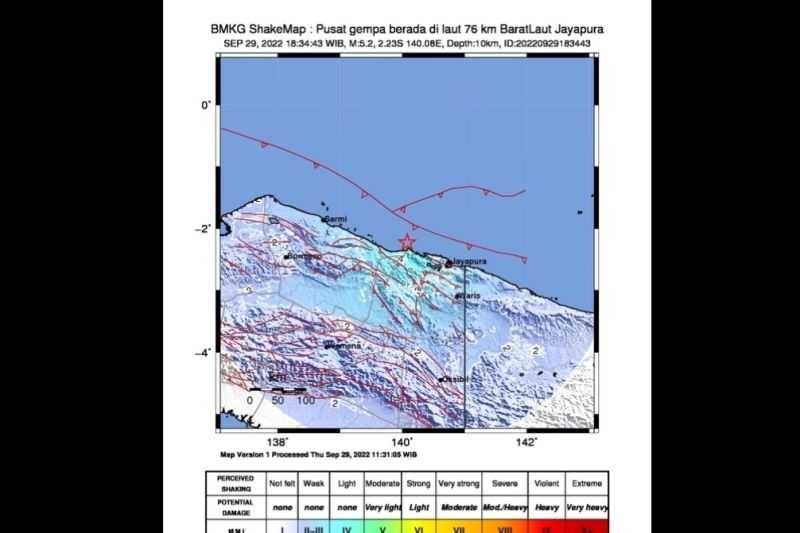Semoga Tidak Ada Korban Jiwa, Gempa Magnitudo 5,2 Guncang Jayapura
