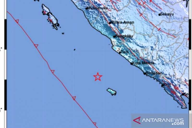 Semoga Tidak Ada Korban Jiwa, Gempa Magnitudo 5.4 Terjadi di Barat Laut Enggano Bengkulu
