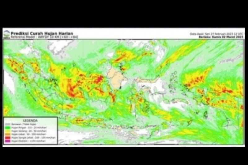 Semoga Tidak Banjir, Sejumlah Wilayah Berpotensi Alami Hujan Ringan Hingga Lebat 2-3 Maret