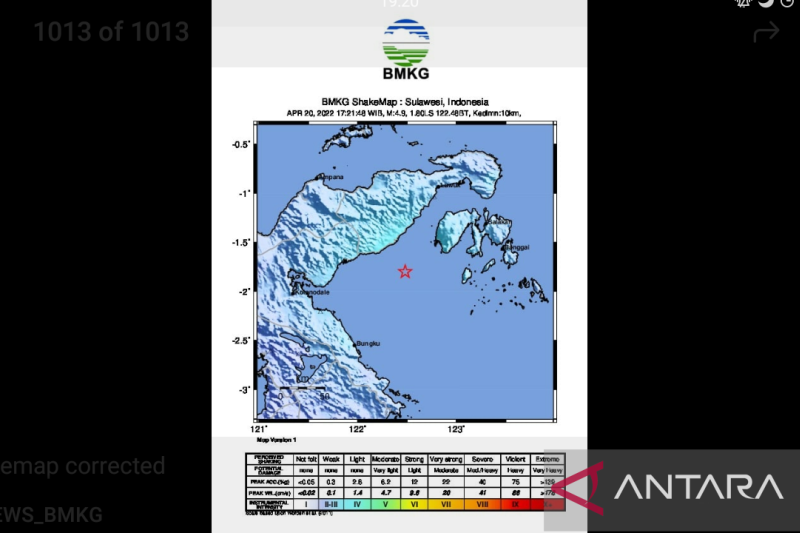 Semoga Tidak Jatuh Korban Jiwa, Gempa Cukup Keras Guncang Sulteng