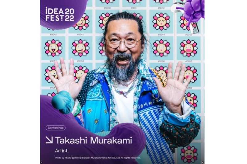 Seniman Jepang Takashi Murakami Bakal Hadir di Festival Kreatif IdeaFest 2022