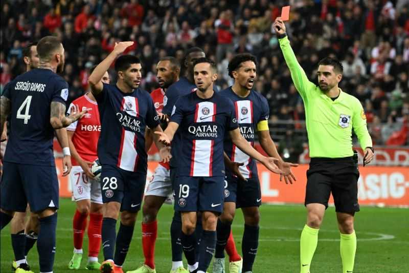 Sergio Ramos Dikartu Merah, PSG Bermain Imbang di Reims
