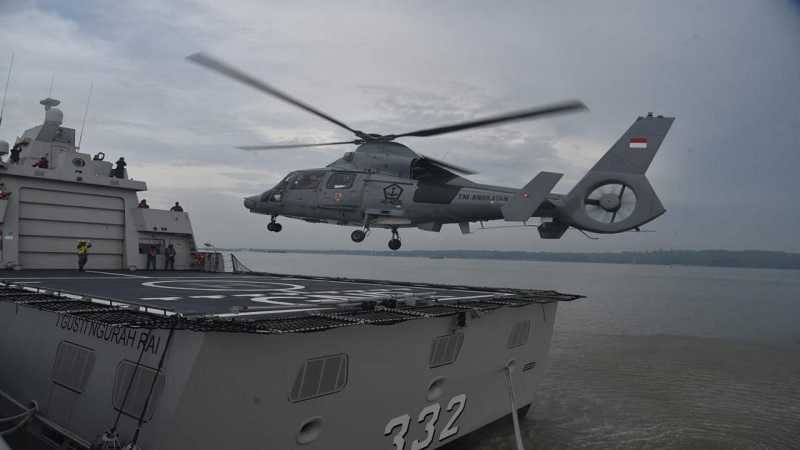 Siap Hadapi Manuver US Navy, TNI AL Kerahkan Tiga Kapal Perang dan Heli Panther ke Laut Jawa