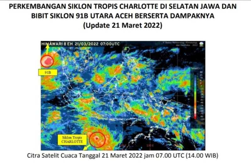 Siklon Tropis Charlotte Menjauh, Mayoritas Wilayah Indonesia Berawan