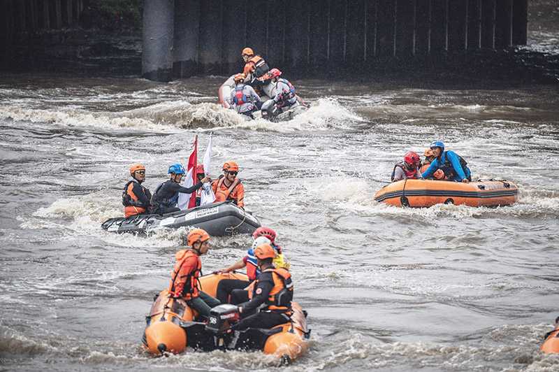 Simulasi Penanganan Bencana di Jakarta