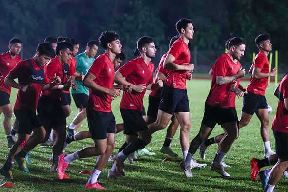 Skuad Garuda Tetap Kejar Gol saat Melawan Brunei