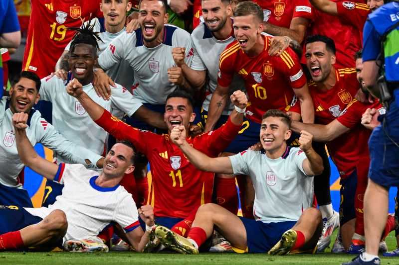 Spanyol ke Final Piala Eropa Setelah Kalahkan Prancis 2-1