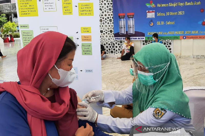 Stok Vaksin Tiga Jenis di Banda Aceh Tersisa 10.842 Dosis