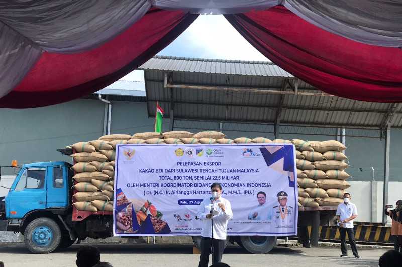 Sulawesi Tengah Eskpor Biji Kakao Sebanyak 800 ton atau Senilai Rp22,5 Miliar ke Malaysia