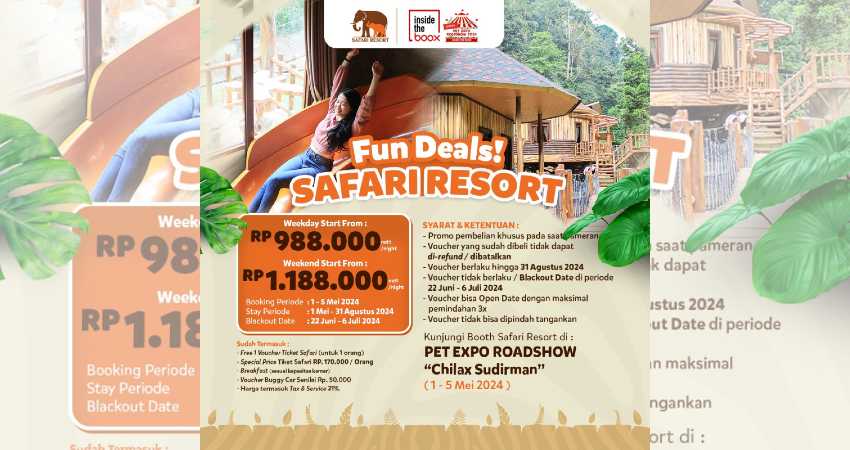 Taman Safari Bogor Hadirkan Promo Fun Deals, Rasakan Sensasi Bermalam di Safari Resort Mulai Rp988 Ribu
