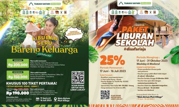 Taman Safari Bogor Tawarkan Promo Libur Sekolah 2023, Hanya Rp190 Ribu