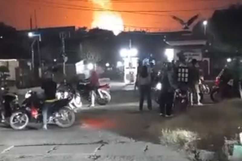 Tempat Pengisian Elpiji, Gudang Bekas Pabrik KMK Tangerang Meledak dan Terbakar