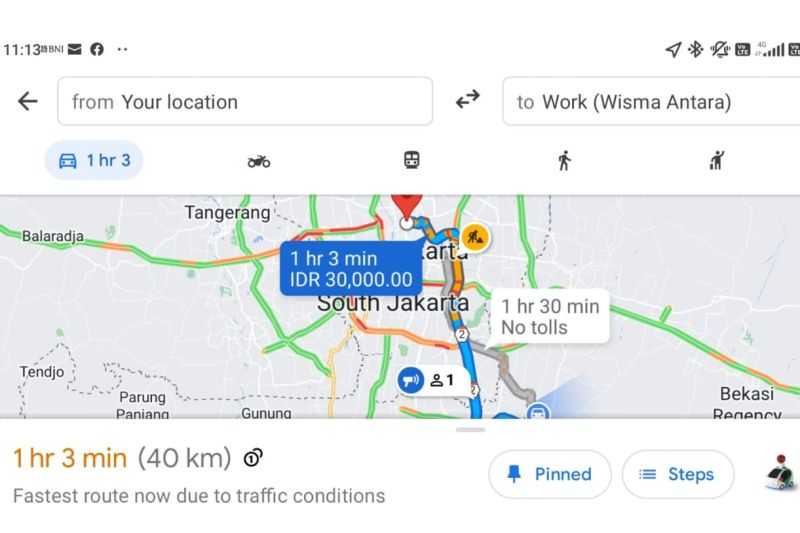 Terobosan yang Sangat Membantu, Google Maps Hadirkan Fitur Estimasi Biaya Jalan Tol Indonesia