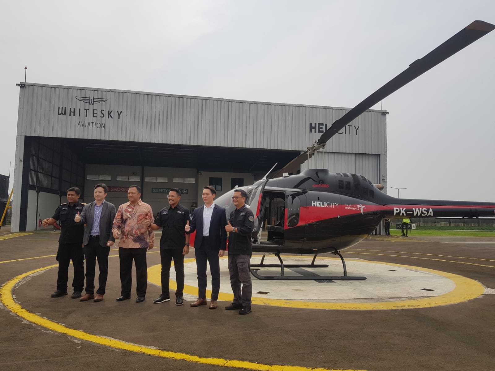 Textron Bell Helicopter Kunjungi Whitesky Aviation Helicity Indonesia di Heliport Cengkareng