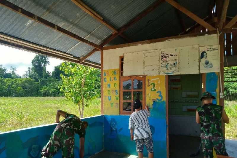 Tidak Hanya Memburu KKB, Satgas TNI Yonif 131 Lakukan Perbuatan Mulia Ini di Perbatasan RI-PNG