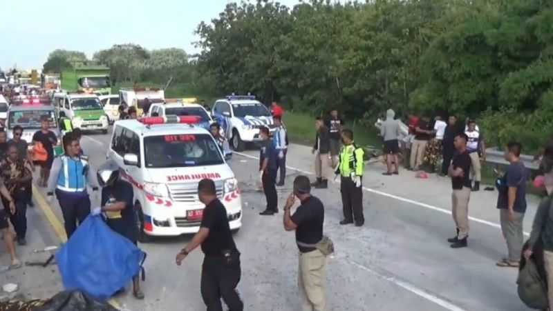 Tiga Orang Meninggal dalam Kecelakaan Bus Rombongan Partai Hanura di Tol Ngawi
