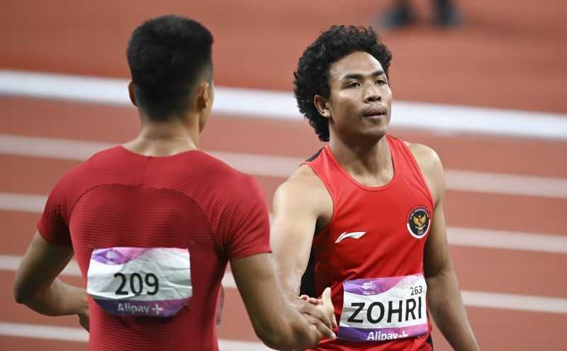 Tim Putra Indonesia Melaju ke Final Lari Estafet 4x100 Meter Putra Asian Games