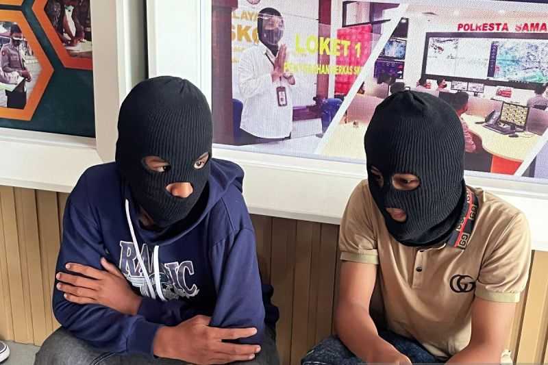 Tindak Tegas, Dua Remaja Viral Bawa Senjata Tajam Diamankan Polresta Samarinda