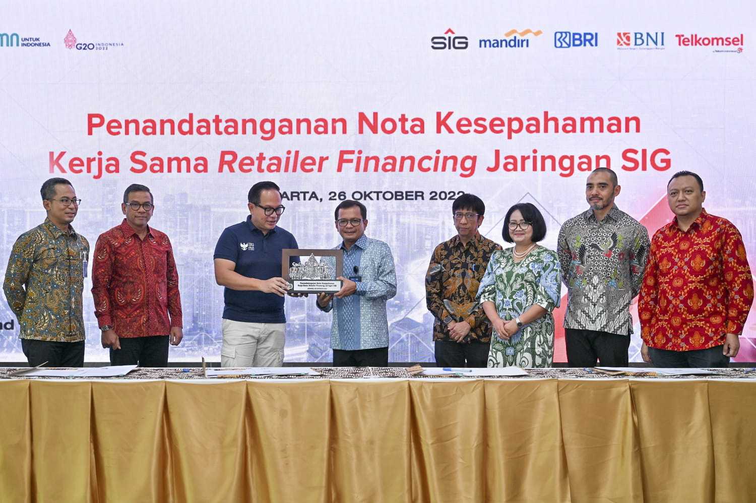 Tingkatkan Fasilitas Pembiayaan Retailer Toko Bangunan, SIG Kerja Sama dengan Bank Mandiri, BRI, BNI, Telkomsel dan LinkAja