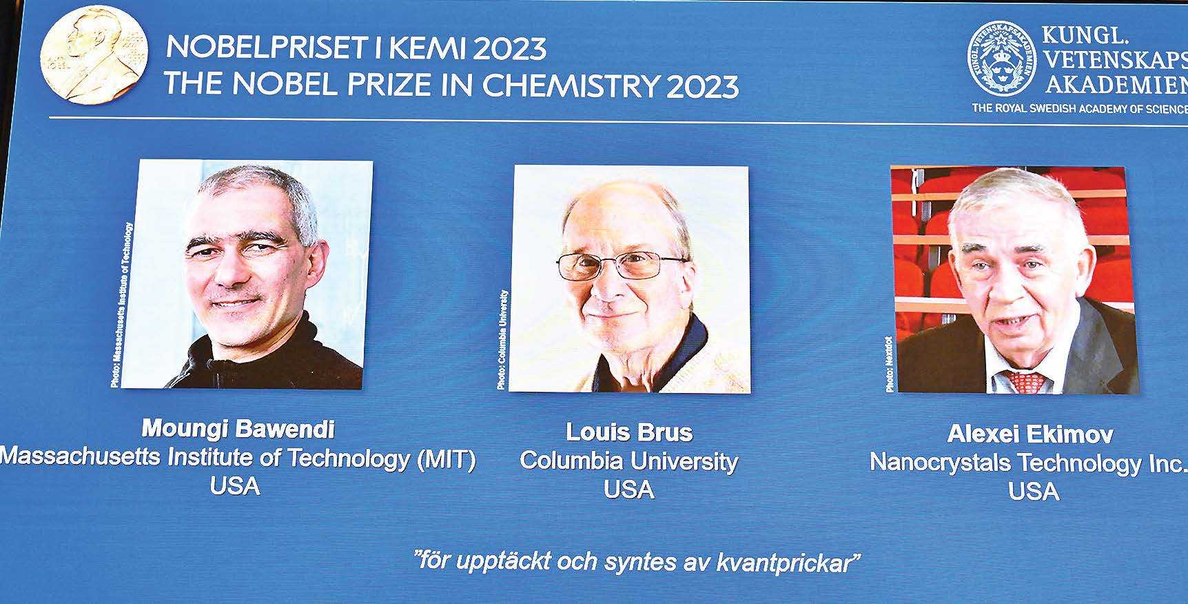 Trio Ilmuwan Raih Nobel Kimia untuk Temuan Titik Kuantum