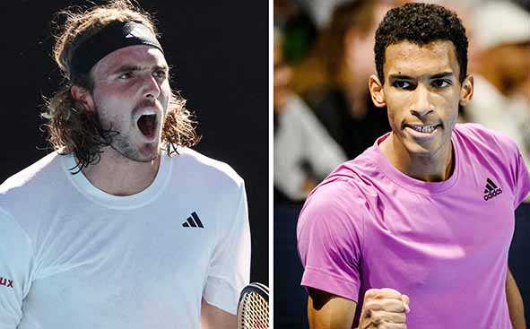 Tsitsipas dan Auger-Aliassime Melaju