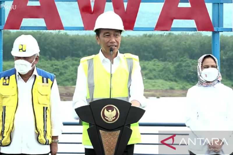 Untuk Naikkan Produksi Padi, Presiden Jokowi Resmikan Bendungan Sadawarna di Subang