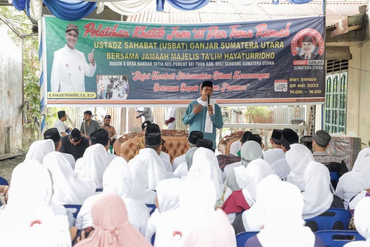 Usbat Ganjar Adakan Pelatihan Khutbah Jumat di Deli Serdang