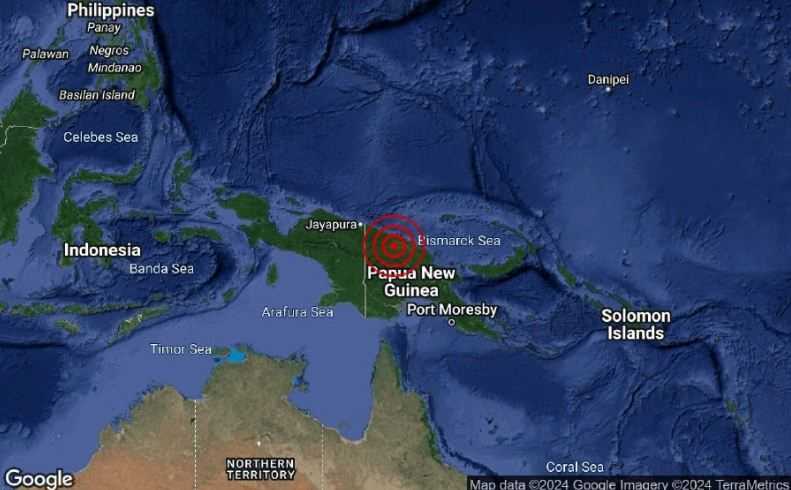 USGS: Gempa Berkekuatan 6,9 Mengguncang Papua Nugini