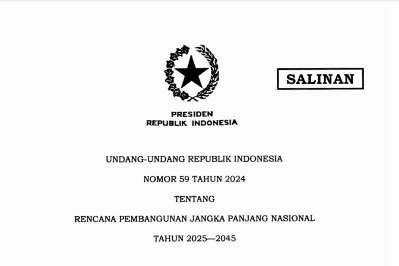 UU RPJPN 2025-2045 Sudah Ditandatangani Presiden, Jadi Landasan Wujudkan Indonesia Emas