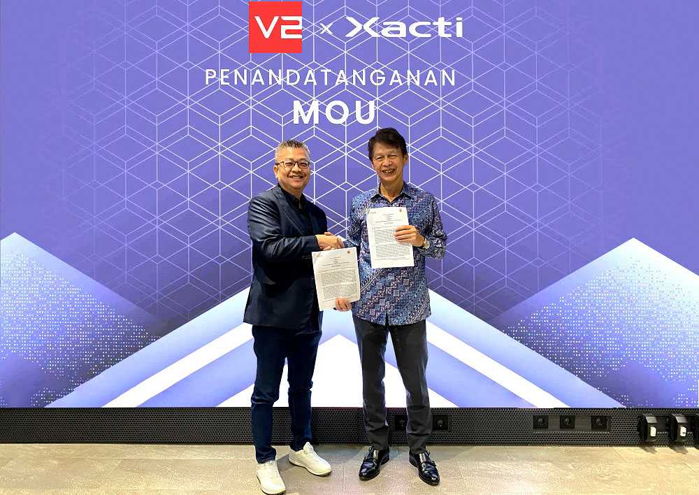 V2 Indonesia Gandeng PT Xacti Indonesia Dukung Program TKDN Sebagai Pelopor SMT Proses dalam Produksi LED dan Videotron Dalam Negeri