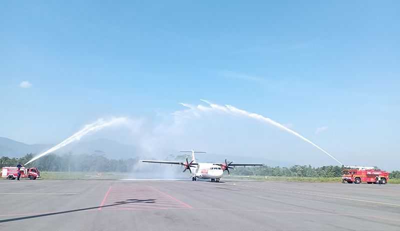 Vakum Hampir Setahun, Bandara Jenderal Besar Soedirman Purbalingga Kembali Layani Penerbangan