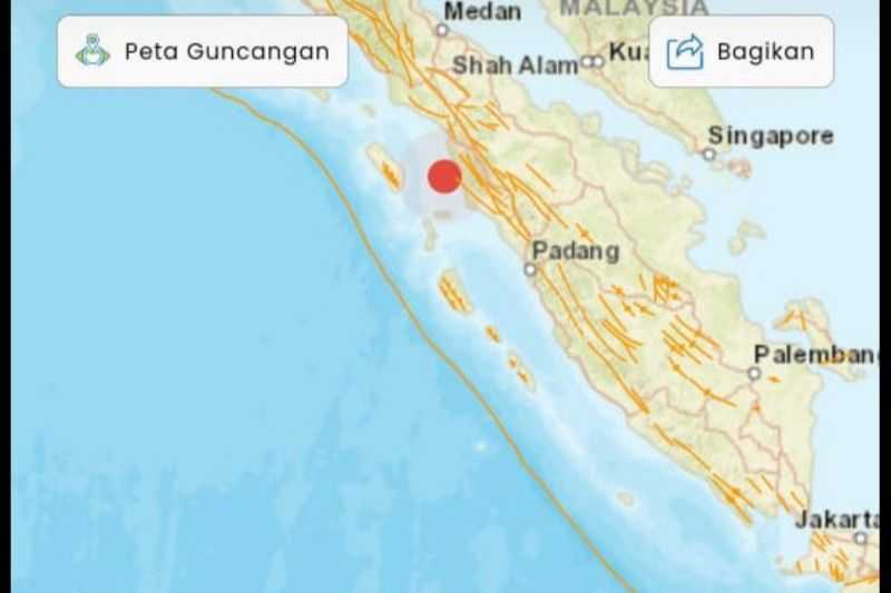 Waduh, Gempa Magnitudo 6,4 Guncang Padang Sidempuan
