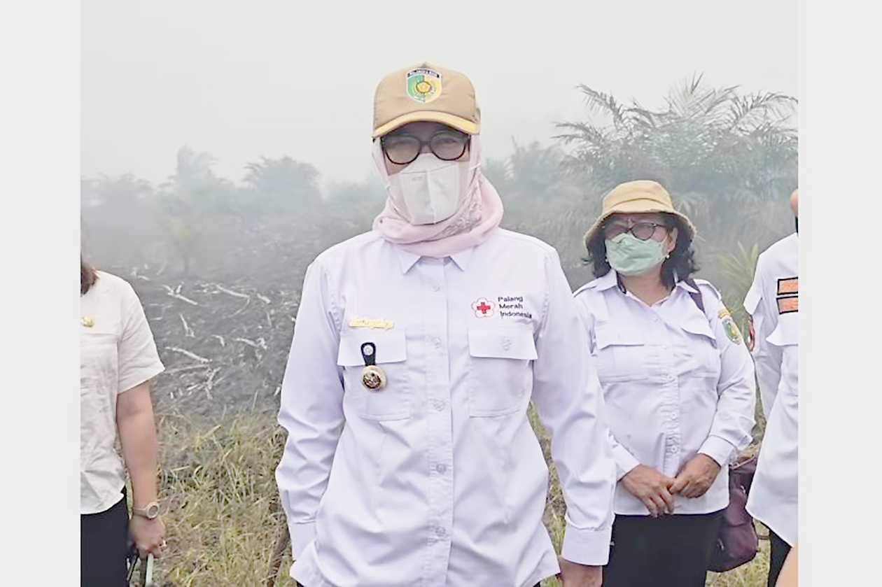 Wali Kota Palangka Raya Tinjau Lokasi Kebakaran Lahan Gambut