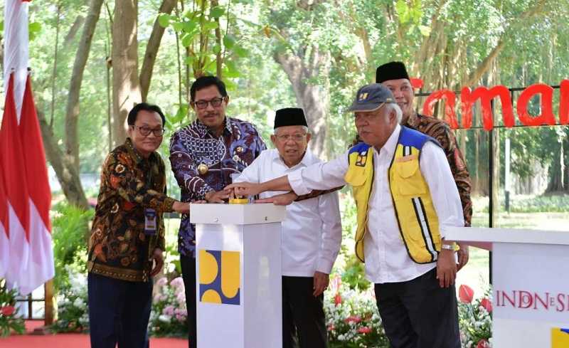 Wapres Ma'ruf Resmikan Penataan Taman Balekambang Surakarta