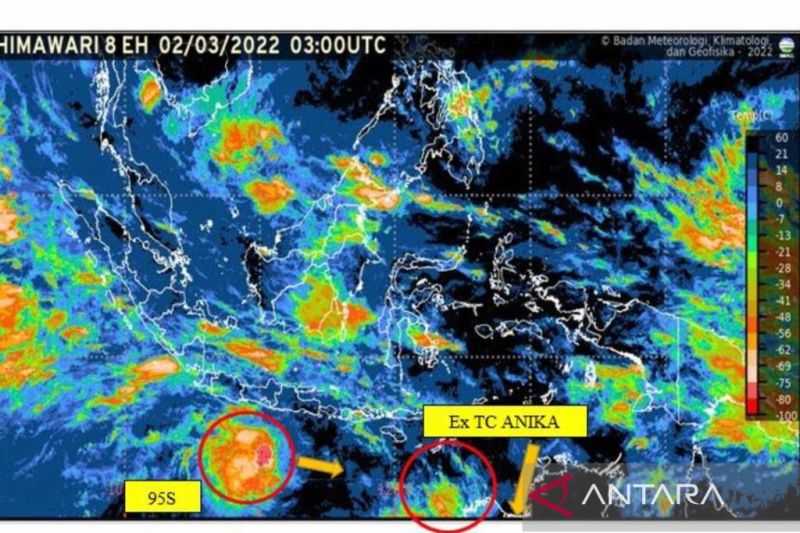 Waspada Ya, BMKG: Eks Siklon Tropis Anika Pengaruhi Hujan Lebat di Jawa Timur-NTT