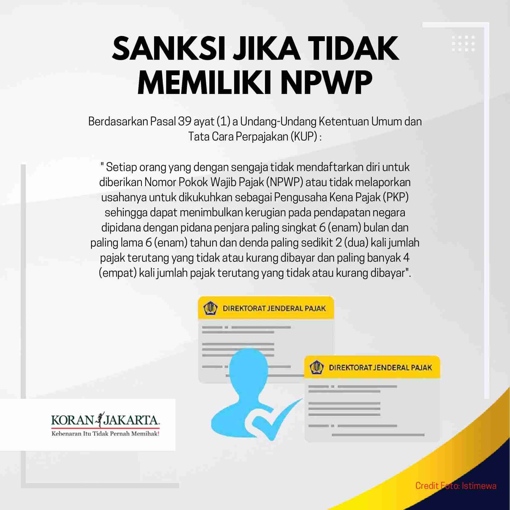 Cara Mudah Membuat NPWP Online Infografis Koran Jakarta