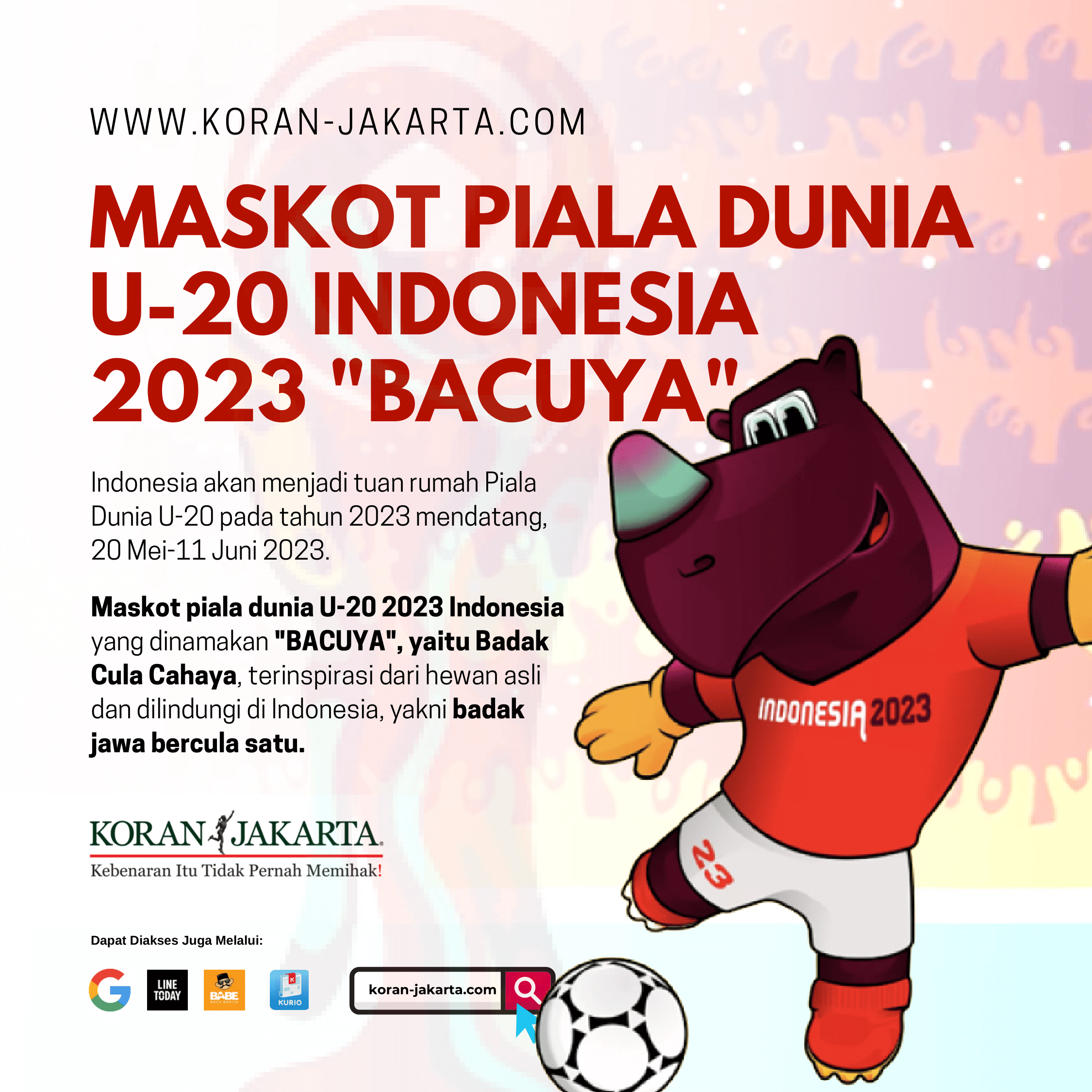 Maskot Piala Dunia U20 2023 Indonesia