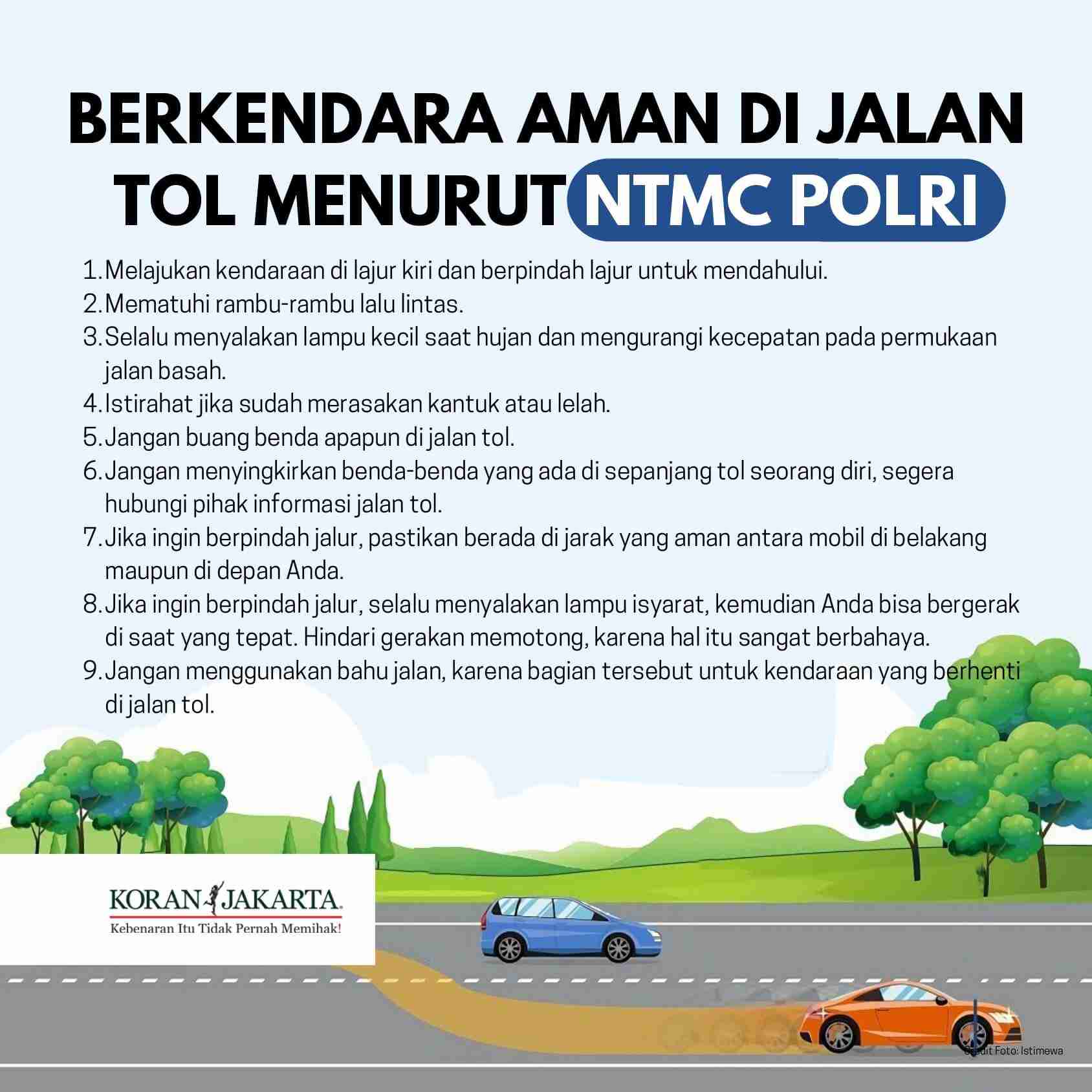 Tips Berkendara Aman Di Jalan Tol Infografis Koran Jakarta